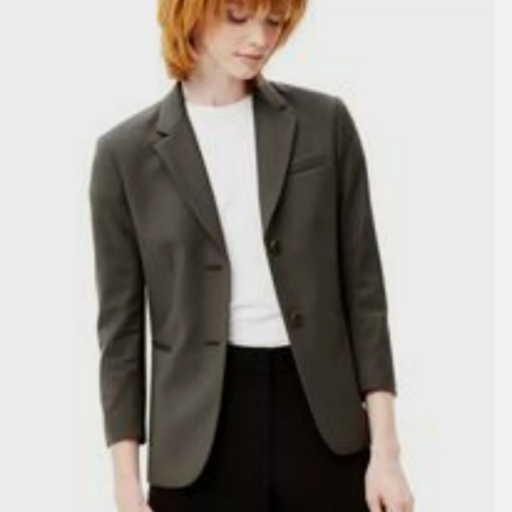 Theory Linworth Continuous Wool Blazer Gre - image 1
